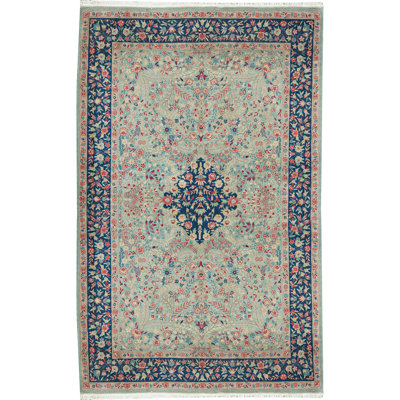 Hand-Knotted High-Quality Blue Area Rug