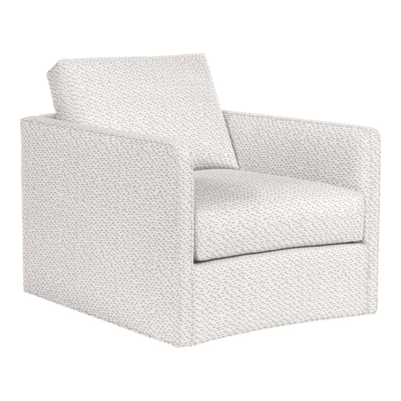Wynne Swivel Chair, Perigold Elements White Sands