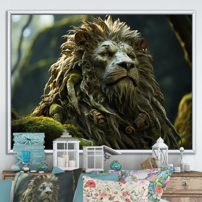 «Enchanted Lion Wilderness Fantasy» sur toile