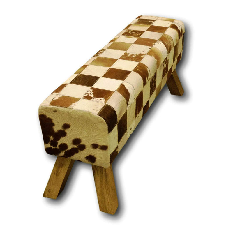 Breton Genuine Leather Upholstered Bench