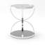 Table d'appoint moderne en verre 19,69 po avec 2 niveaux, cadres en forme d'anneau-452283573