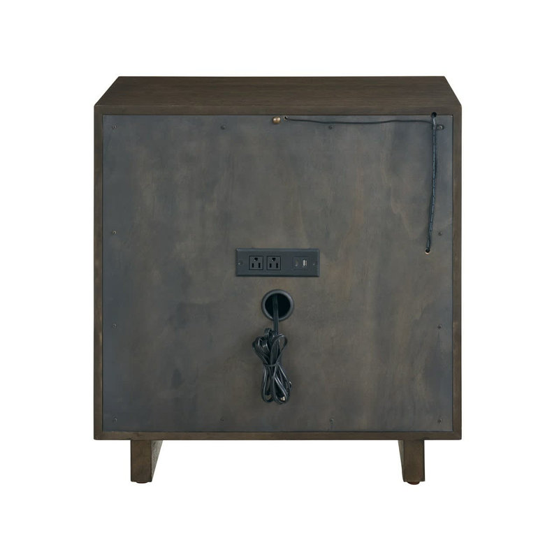 Modern 2 - Drawer Nightstand, Brown
