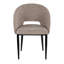 Chaise en métal noir et tissu brun clair-2128243324