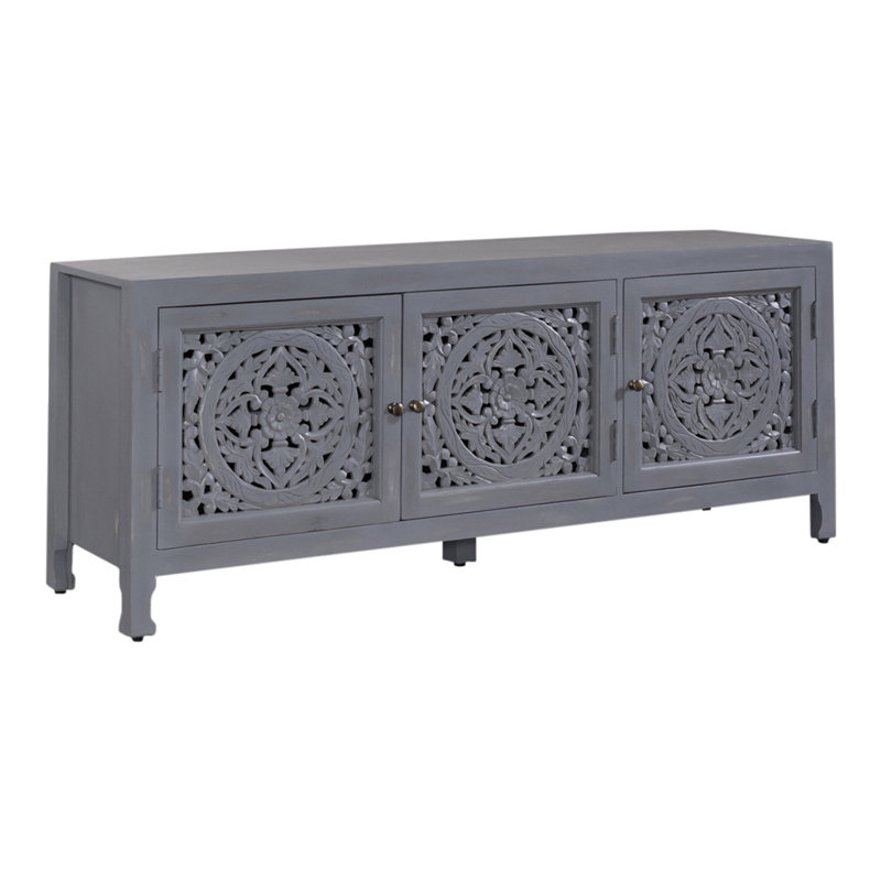Hayse 65" TV Stand w/ Artesian Carved Doors