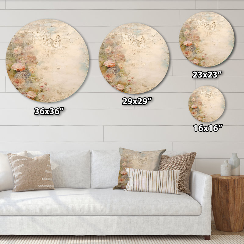 Ozan - Art floral rond en métal, H 16 po x l 16 po