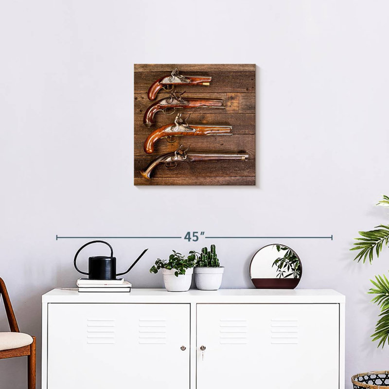 Flintlock Guns, 20" H x 20" W