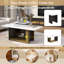 Ensemble de 2 tables basses modernes et luxueuses, petite table basse carrée et centre pour le salon-129028545