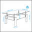 Table basse rectangulaire moderne en verre noir avec plateau transparent et rangement double couche, parfaite pour le salon et l'organisation.