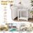 White Solid Wood 2-Tier Square Patio Side Table-1769313605
