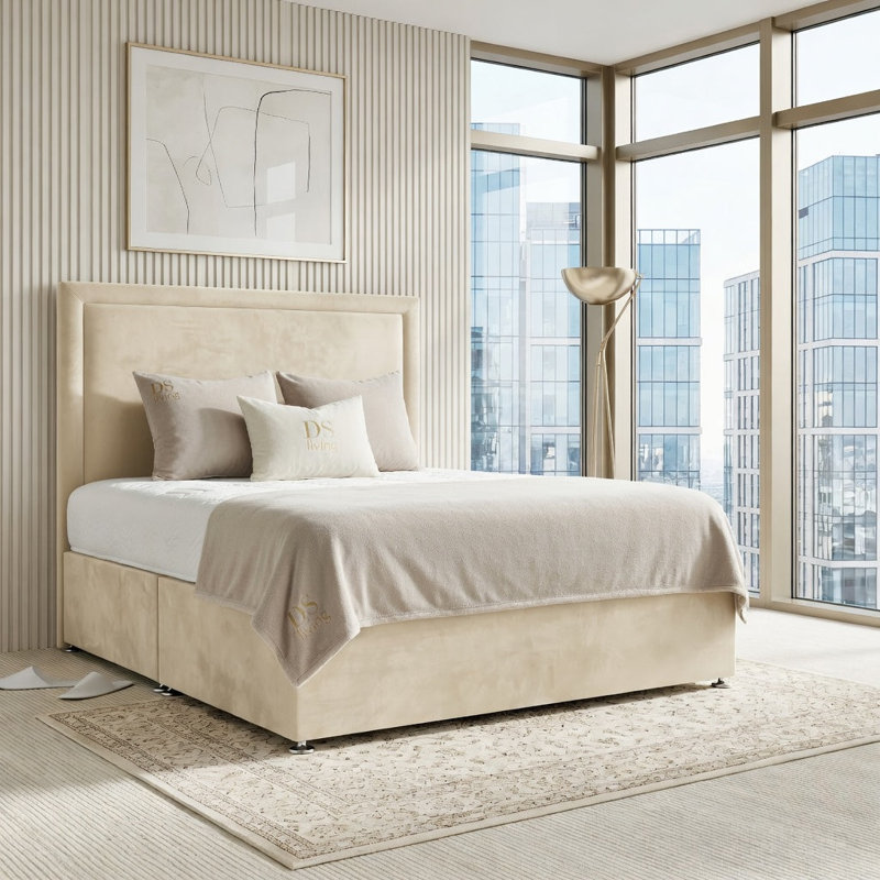 Velmont Divan Bed, Super King, Cream