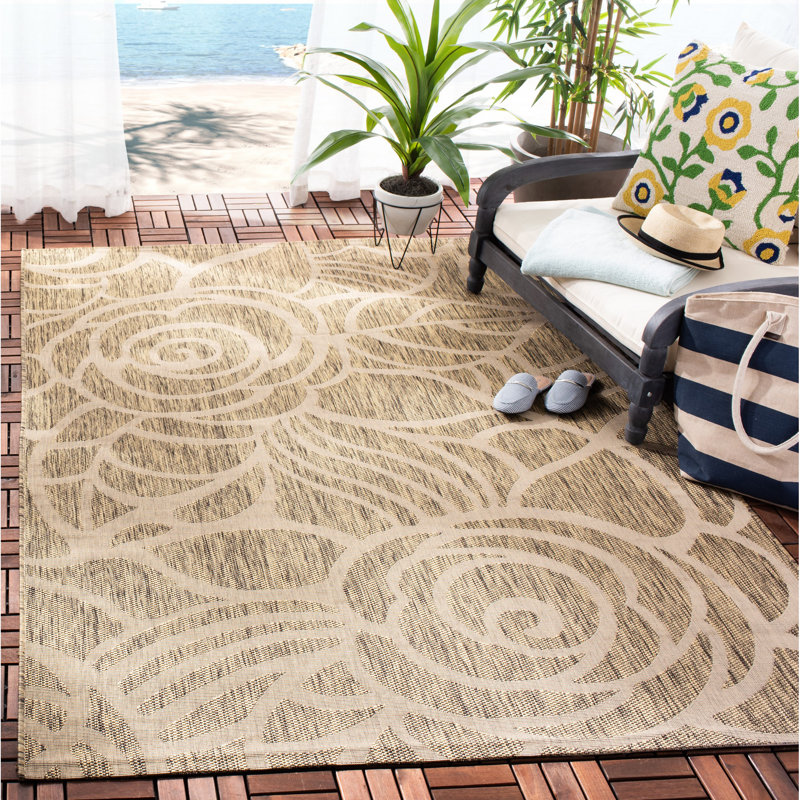 Tapis d'intérieur / extérieur Arneshia, Rectangle 4 pi x 5 pi 7 po
