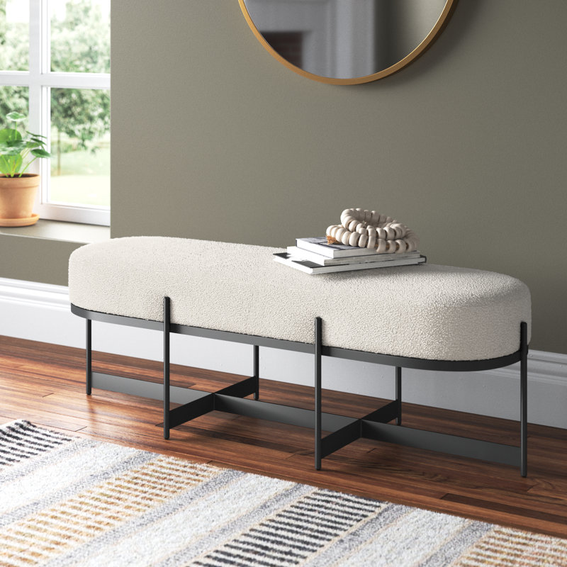 Jinny Polyester Upholstered Bench