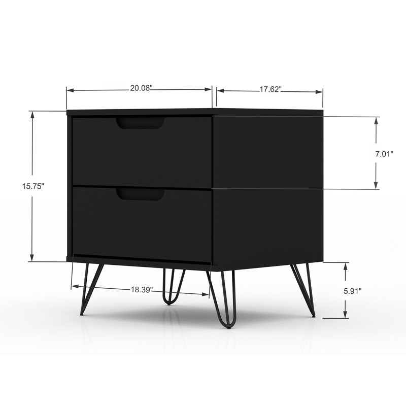 Ensemble de commode 2 pièces Darbie, Noir