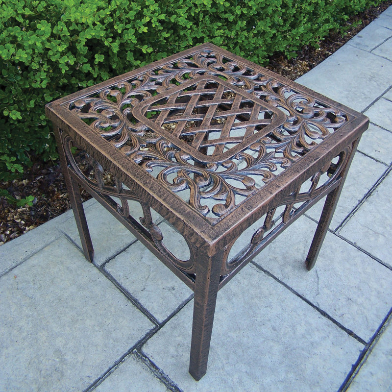 Mcgrady Square Outdoor Side Table , 17.5 " W 17.5 " D, Antique Bronze