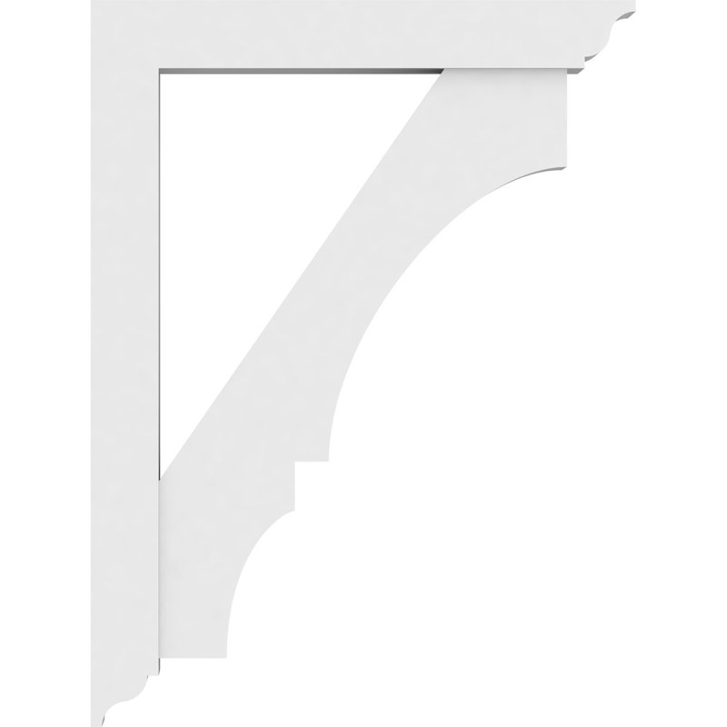 Support standard en PVC de qualité architecturale avec extrémités traditionnelles Balboa, H 32 po x l 3 po x P 24 po