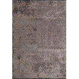 Rapture Brown/Tan Geometric Luxury Area Rug