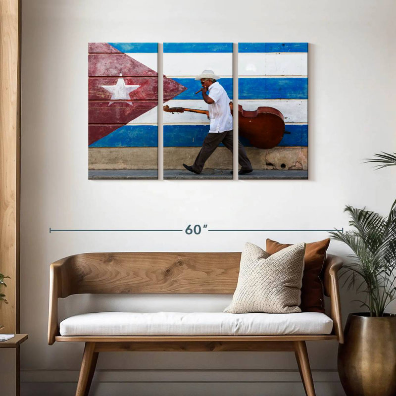 Abarca Cuban Cellist, H 28 po x l 45 po