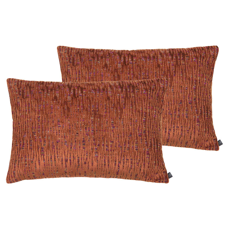 Geometric Rectangular Lumbar Cushion, Quartz, Polyester/Polyfill