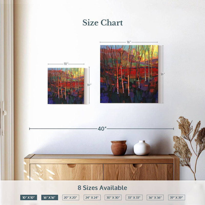 Alvord Patchwork Trees I, 10" H x 10" W