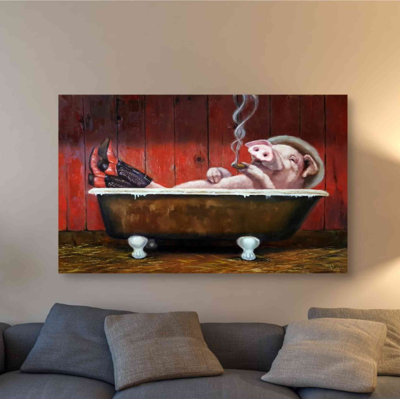 «Hog Heaven» par Lucia Heffernan, impression sur toile tendue