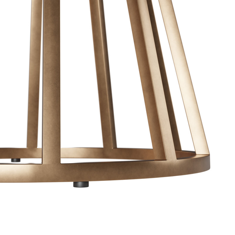 Aleata Oak Round Metal Base Dining Table