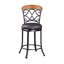 Chaise pivotante rembourrée à hauteur de comptoir