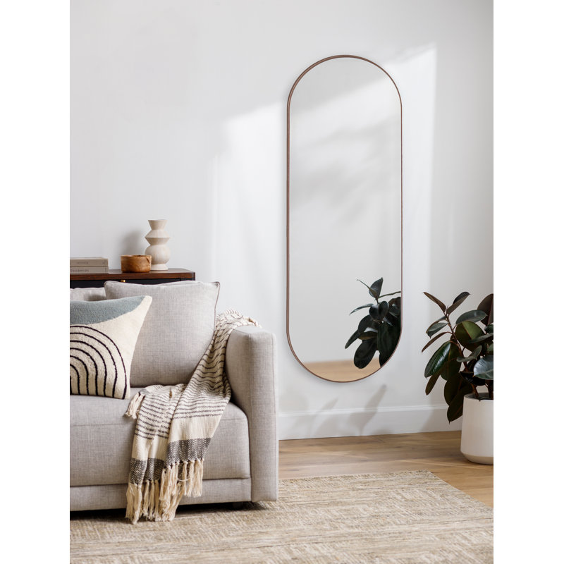 Destefano Essence Accent Mirror, 65" x 22", Dark Walnut