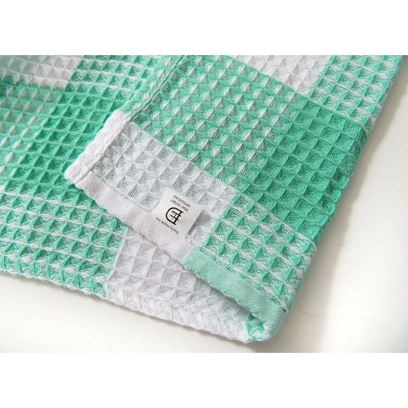 Rideau de douche 100% coton Elaiza, Aqua