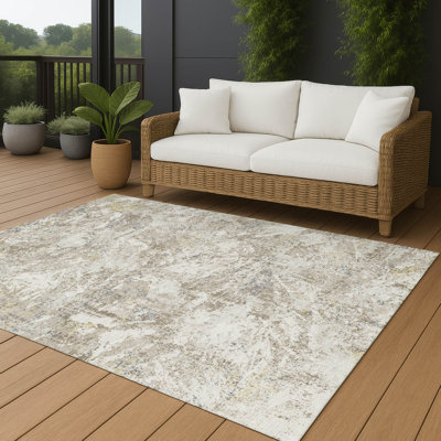 Tapis abstrait lavable à la machine intérieur / extérieur ACN2779