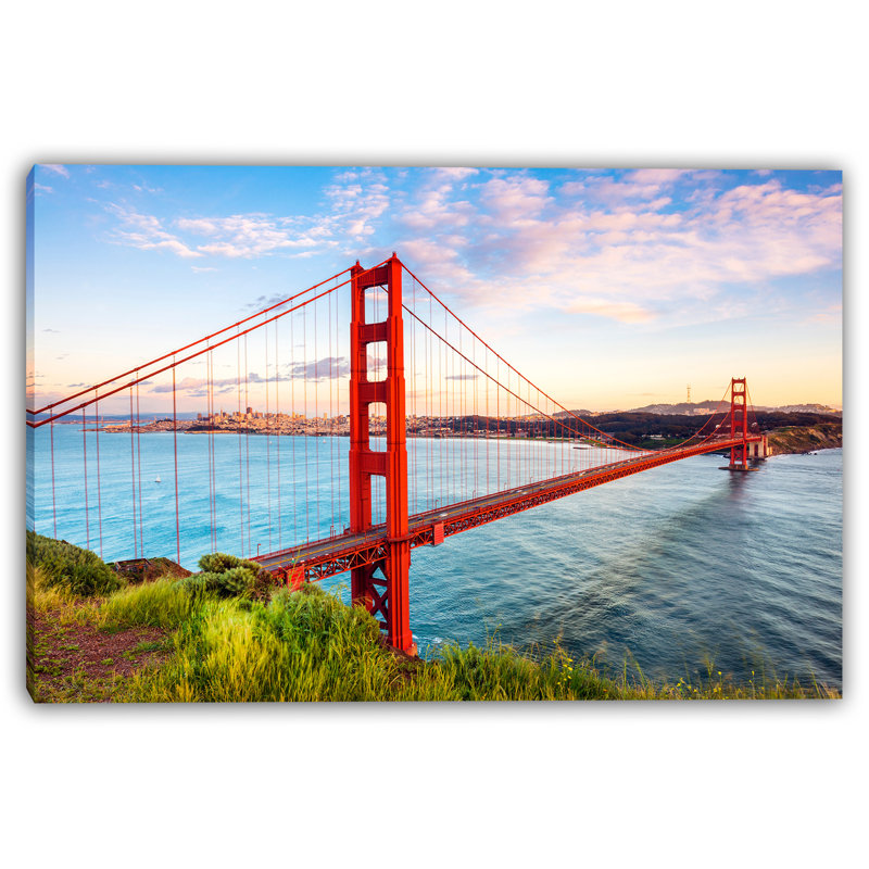 «Sunrise Over the Golden Gate», art mural sur toile tendue
