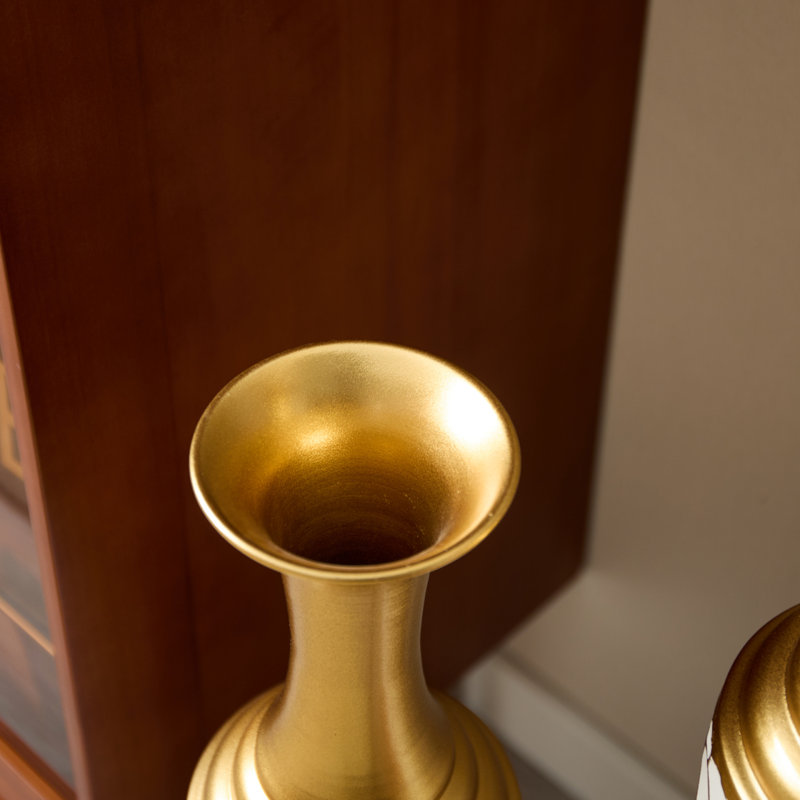 Ensemble de 3 vases de sol en métal blanc