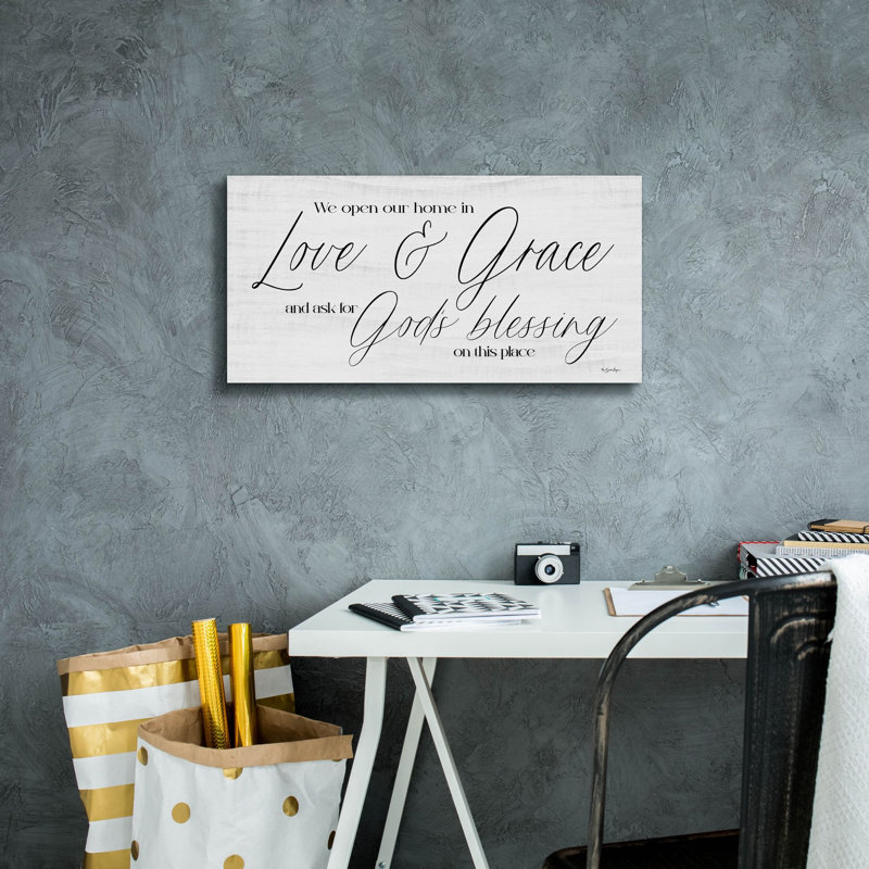«In Love & Grace» par Susie Boyer, art mural sur toile, H 12 po x l 24 po x P 0,75 po