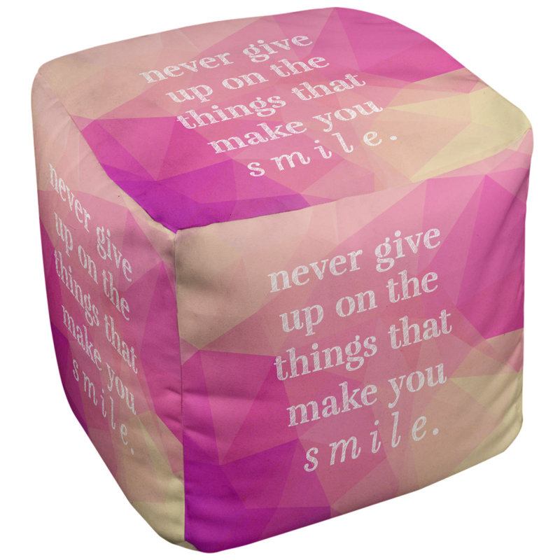 Repose-pieds cube, Diamant rose