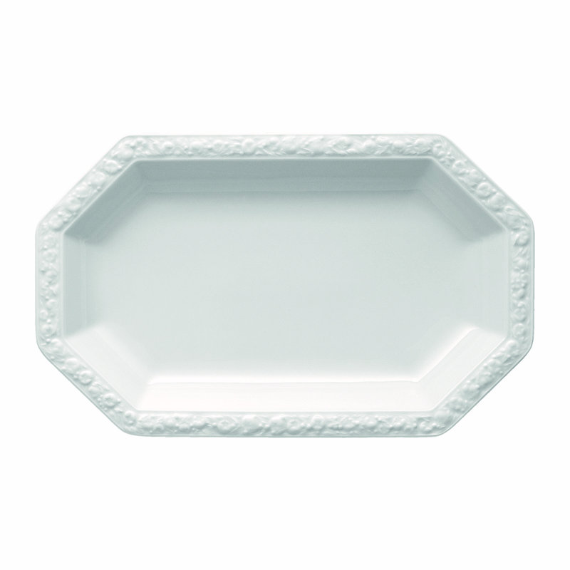 Maria Porcelain China Platter, 1.5" H x 8" W x 13" L