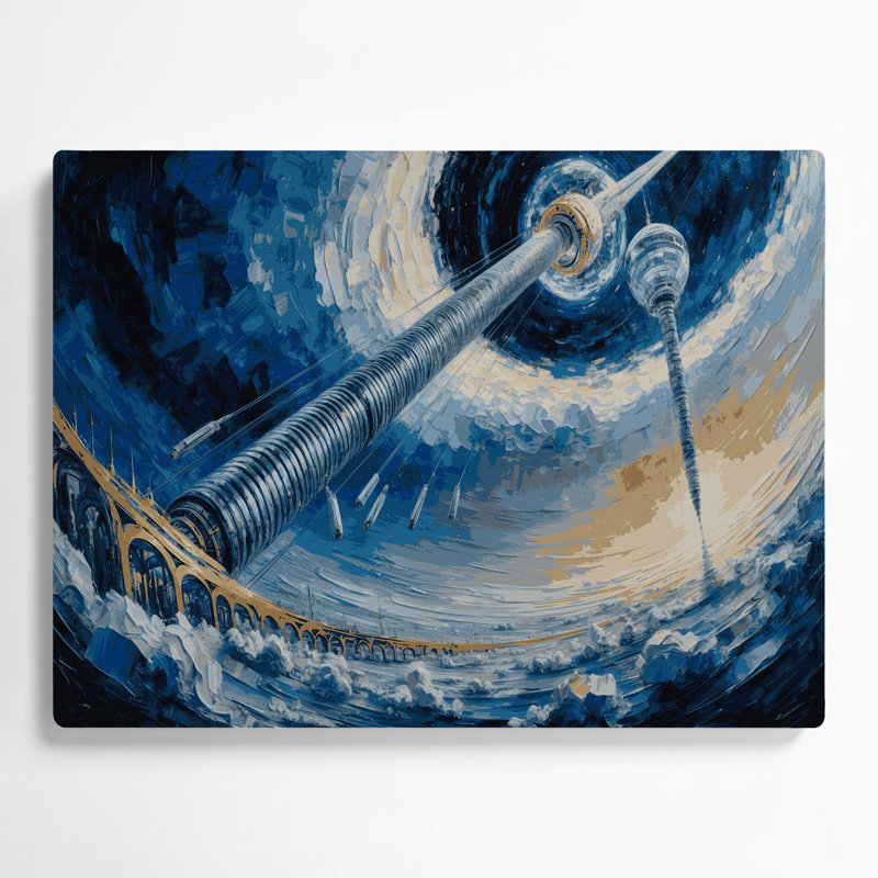 Art mural en métal bleu, H 20 po x l 20 po x P 0,05 po