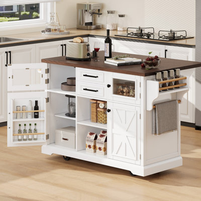 Îlot de cuisine 54,9 po avec abattant