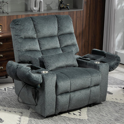 Grand et grand fauteuil à 3 moteurs pour fauteuil inclinable pour personnes âgées, sans gravité et à plat avec rangement