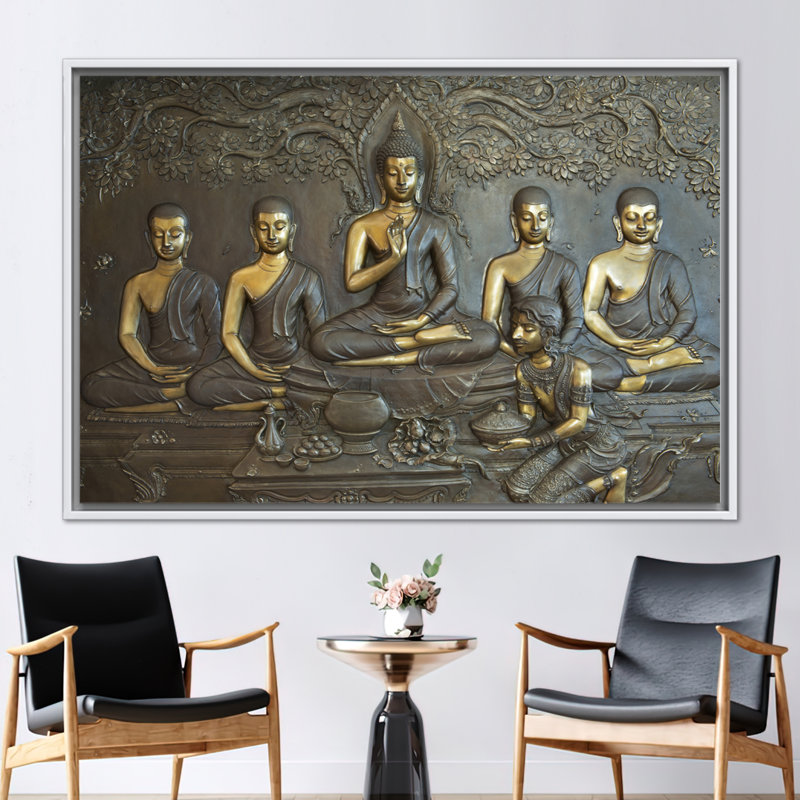 Print on Canvas, White, Framed Print without Mat, 70 cm H x 100 cm W