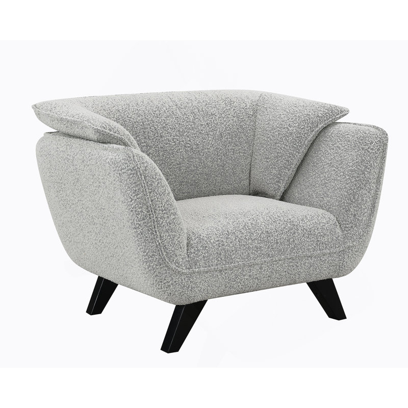 Fauteuil bouclé gris clair, Gris clair