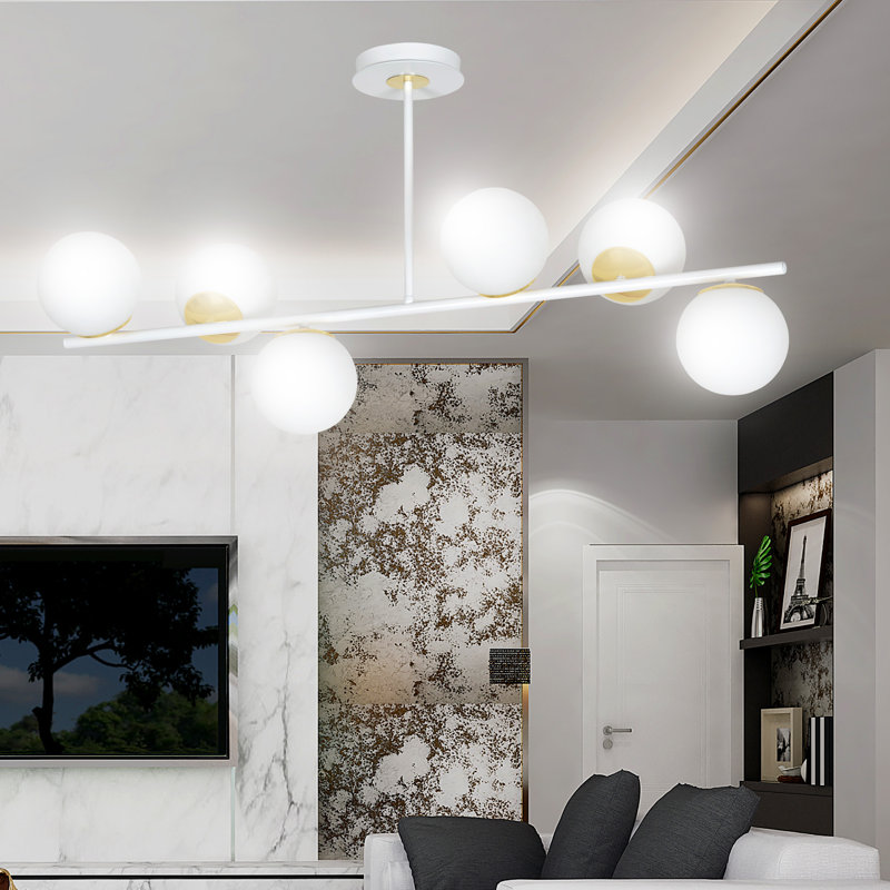 Gambier 6 - Light Unique/Statement Pendant, White