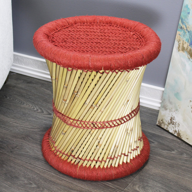 Tabouret d'appoint Barkhamsted Reed, Rouge rouillé