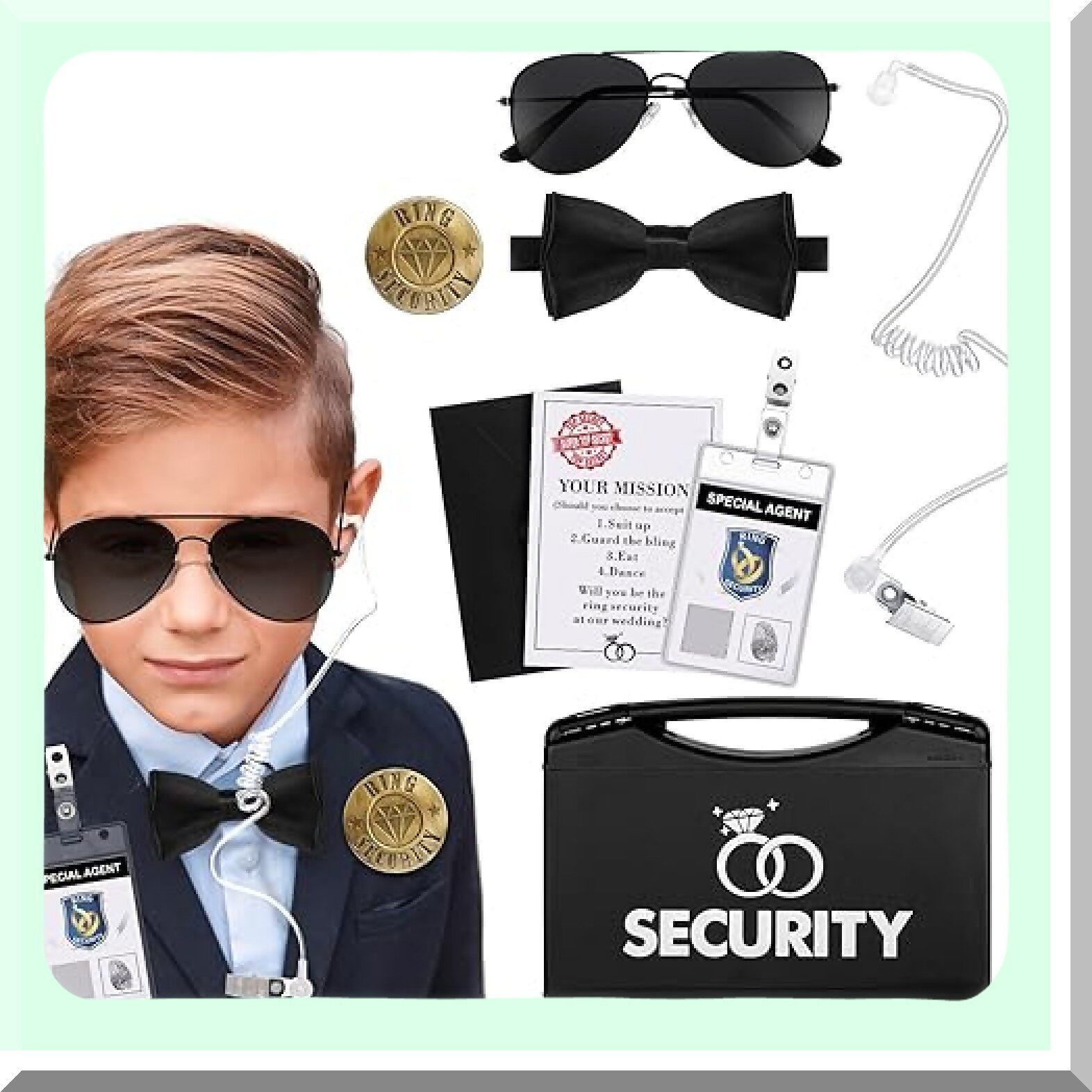 MODAIO Long-lasting Police Officer Ring Bearer Set for Weddings | Wayfair
