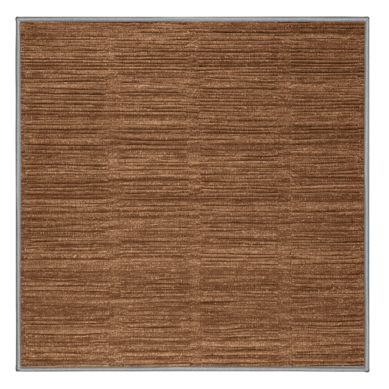 Machine Washable Solid Brown Area Rug, Square 6'
