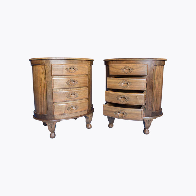 Keyser Solid Wood 50cm W 4 - Drawer Chest of Drawers