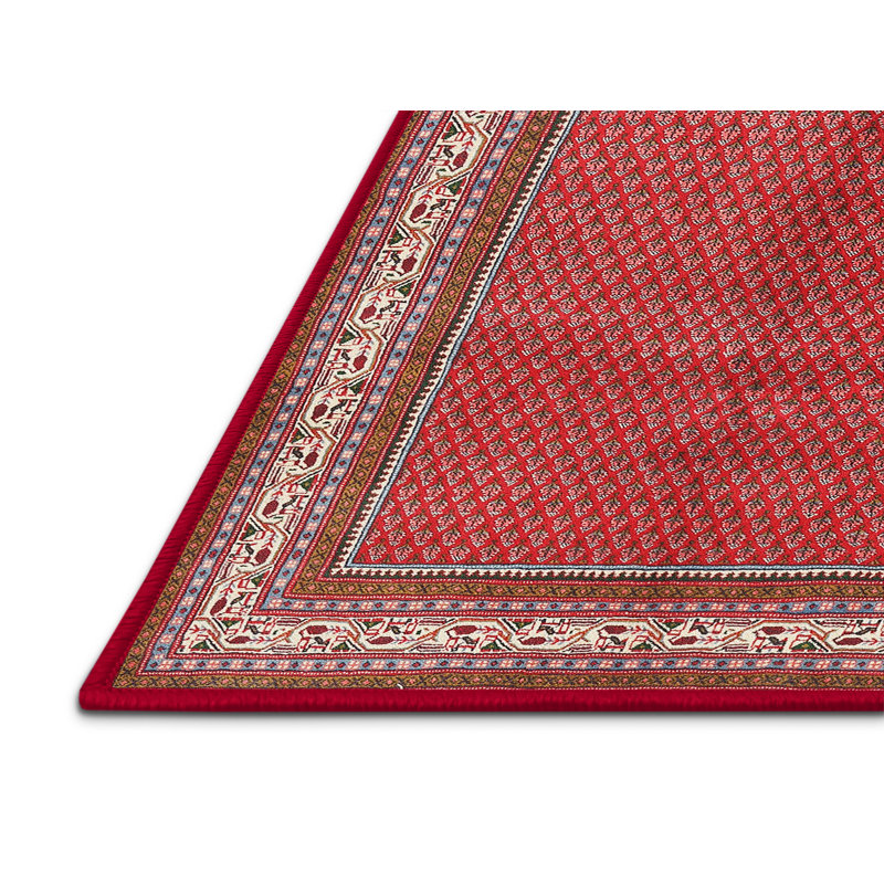 Tapis oriental multicolore tissé à la machine Oriental, Rectangle 7 pi x 9 pi