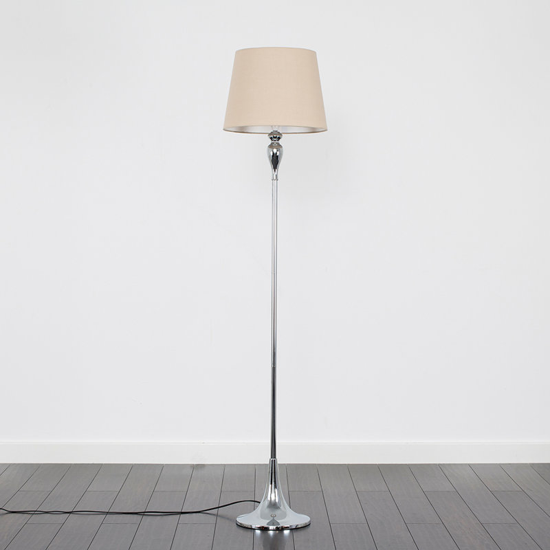 Latona 159cm Traditional Floor Lamp, No, Blue, Chrome