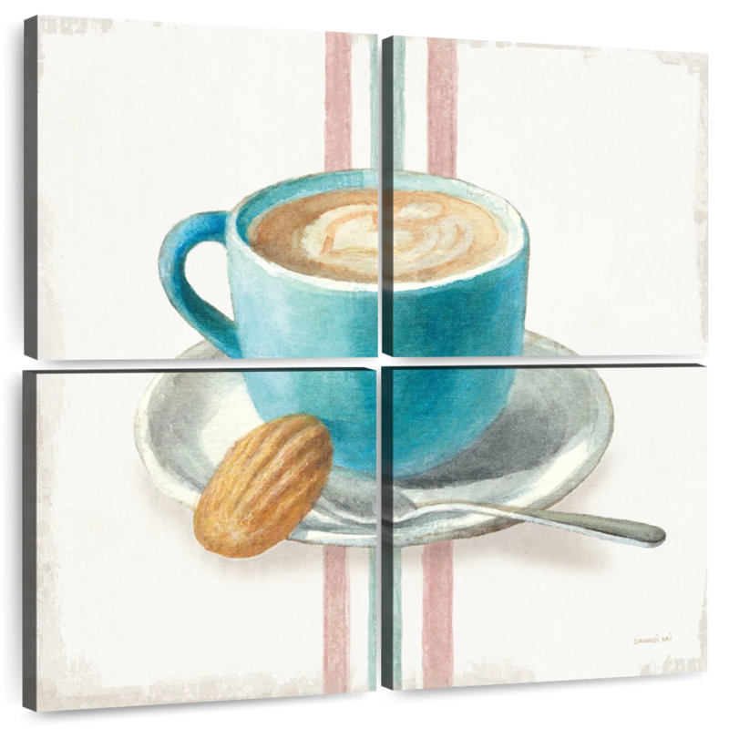 Yarlin «Wake Me Up Coffee I» avec rayures, H 18 po x l 18 po