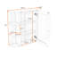 Armoire de rangement murale peu encombrante avec tablette réglable-1250735365