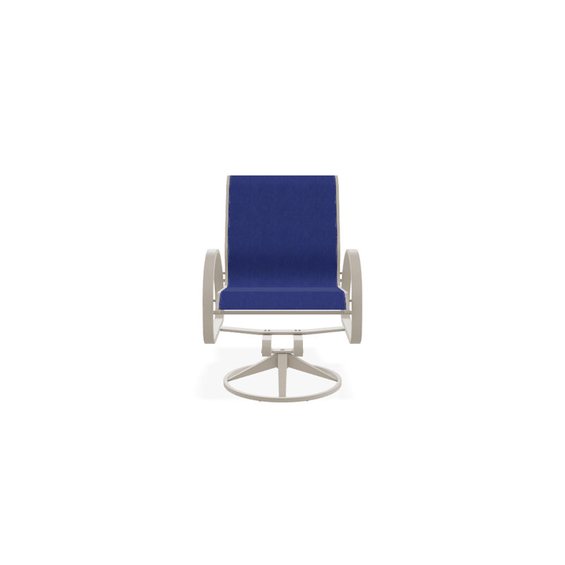 Fauteuil de patio pivotant Hiraku, Atlantis bleu royal Sunbrella®, Désert texturé