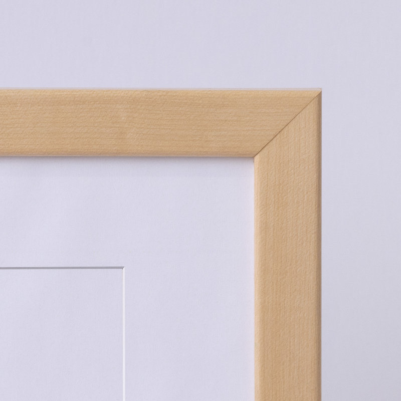 Capullo Wood Matte Picture Frame with Mat, 5" x 7", Natural